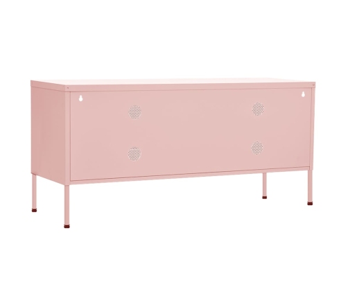 Mueble para TV de acero rosa 105x35x50 cm