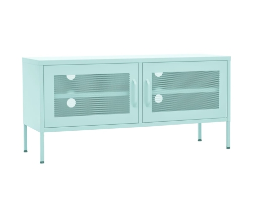 Mueble para TV de acero verde menta 105x35x50 cm