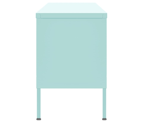 Mueble para TV de acero verde menta 105x35x50 cm