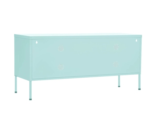 Mueble para TV de acero verde menta 105x35x50 cm