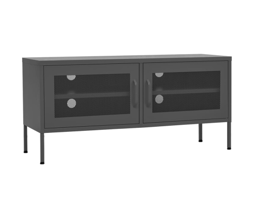 Mueble para TV de acero gris antracita 105x35x50 cm