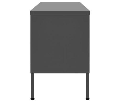 Mueble para TV de acero gris antracita 105x35x50 cm