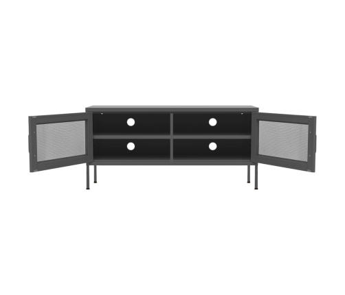 Mueble para TV de acero gris antracita 105x35x50 cm