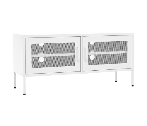 vidaXL Mueble para TV de acero blanco 105x35x50 cm