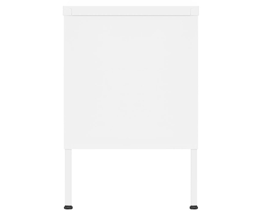 vidaXL Mueble para TV de acero blanco 105x35x50 cm