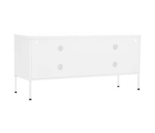 vidaXL Mueble para TV de acero blanco 105x35x50 cm