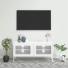 Mueble para TV de acero blanco 105x35x50 cm