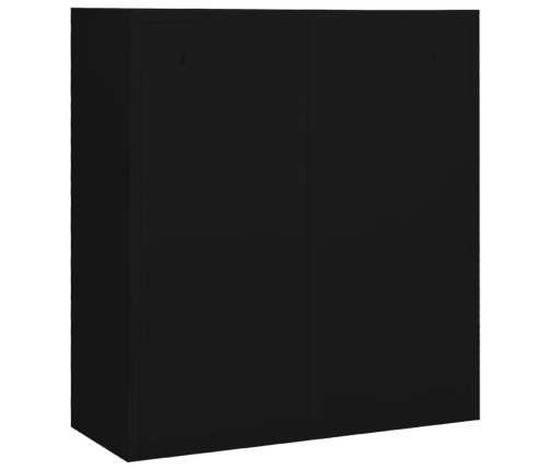 Armario de oficina de acero negro 90x40x102 cm