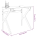 Escritorio gaming con patas en forma de K negro 90x60x75 cm