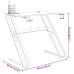 Escritorio gaming con patas en forma de ZZ negro 90x60x75 cm