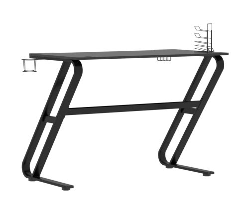 Escritorio gaming con patas forma ZZ negro 110x60x75cm