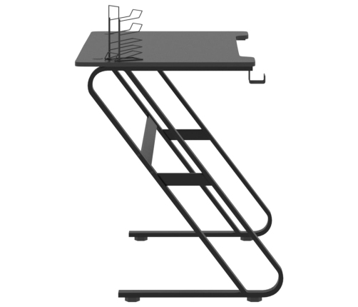 Escritorio gaming con patas forma ZZ negro 110x60x75cm