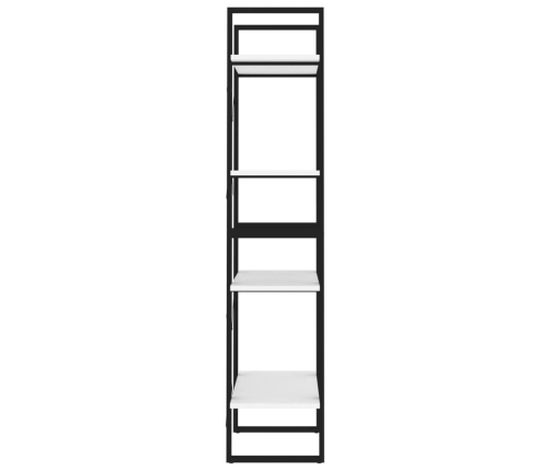 Estantería 4 niveles madera contrachapada blanco 60x30x140 cm