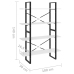 Estantería 4 niveles madera contrachapada blanco 100x30x140 cm