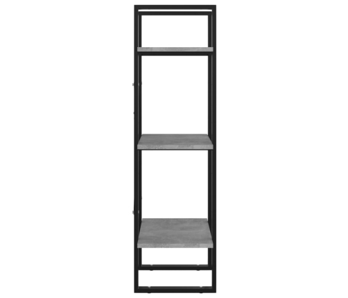 Estantería de 3 niveles contrachapada gris hormigón 40x30x105cm