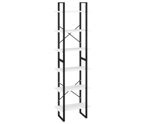 Estantería de madera contrachapada blanca 60x30x210 cm