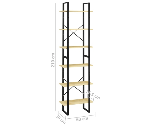 Estantería de almacenaje madera maciza de pino 60x30x210 cm