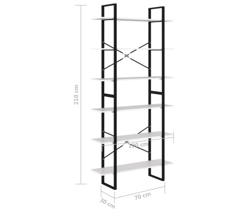 Armario alto madera contrachapada blanco 100x30x210 cm