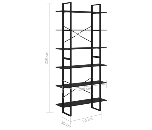 Armario alto madera contrachapada negro 100x30x210 cm