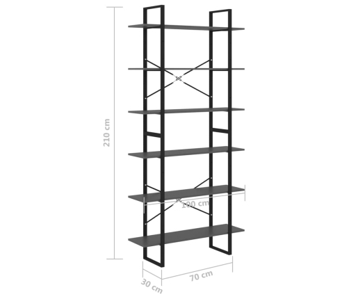 Armario alto madera contrachapada gris 100x30x210 cm