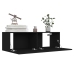 Set de muebles de salón TV 8 piezas madera ingeniería negro