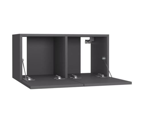 Set de muebles de salón 5 piezas madera ingeniería gris