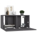 Set de muebles de salón 7 piezas madera ingeniería gris