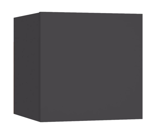 vidaXL Muebles de pared para TV 8 uds gris 30,5x30x30 cm