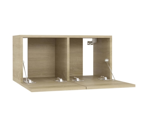 vidaXL Set de muebles salón TV 5 pzas madera ingeniería roble Sonoma