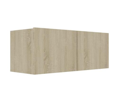 Muebles de pared de TV 8 pzas aglomerado color roble Sonoma