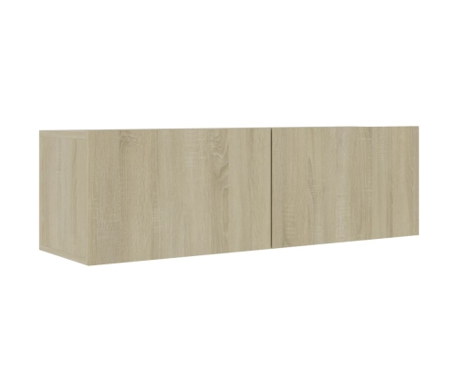 Muebles de pared de TV 8 pzas aglomerado color roble Sonoma