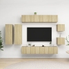 vidaXL Set de muebles salón TV 8 pzas madera ingeniería roble Sonoma