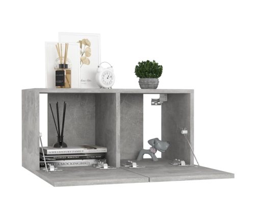 Juego de muebles de salón 5 piezas gris hormigón