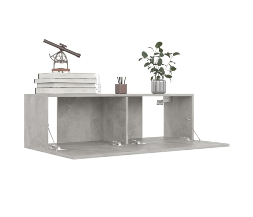 Juego de muebles de salón 8 piezas gris hormigón