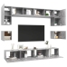 Set muebles de salón TV 8 pzas madera ingeniería gris hormigón