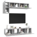 Set de muebles de salón 5 pzas madera ingeniería gris hormigón