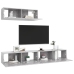 Set de muebles de salón 3 pzas madera ingeniería gris hormigón