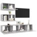 Set muebles de salón TV 7 pzas madera ingeniería gris hormigón