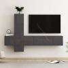 Muebles de TV de salón 5 pzas madera de ingeniería gris brillo