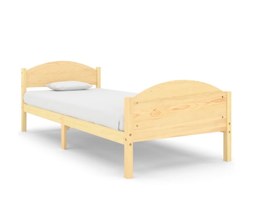 vidaXL Estructura de cama de madera maciza de pino 100x200 cm