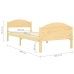 vidaXL Estructura de cama de madera maciza de pino 100x200 cm