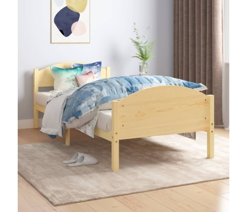 vidaXL Estructura de cama de madera maciza de pino 100x200 cm