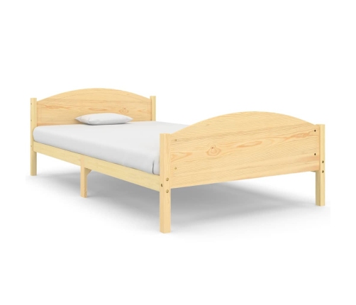 Estructura de cama sin colchón madera maciza de pino 120x200 cm