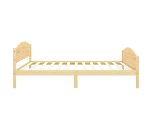 Estructura de cama sin colchón madera maciza de pino 120x200 cm