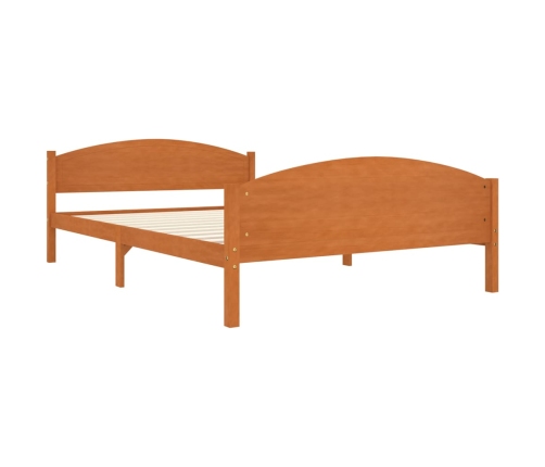 Estructura cama sin colchón madera pino marrón miel 140x200 cm