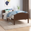 Estructura cama sin colchón madera pino marrón oscuro 90x200 cm