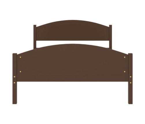 Estructura cama sin colchón madera pino marrón oscuro 120x200cm