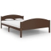 Estructura cama sin colchón madera pino marrón oscuro 140x200cm