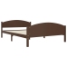 Estructura cama sin colchón madera pino marrón oscuro 140x200cm