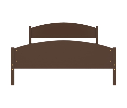 Estructura cama sin colchón madera pino marrón oscuro 140x200cm